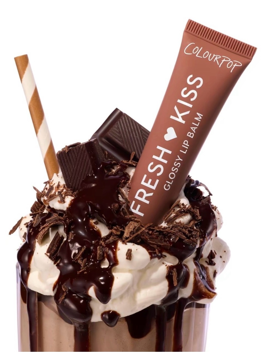 Colourpop Fresh Kiss Glossy Lip Balm - Chocolate Brown Tube